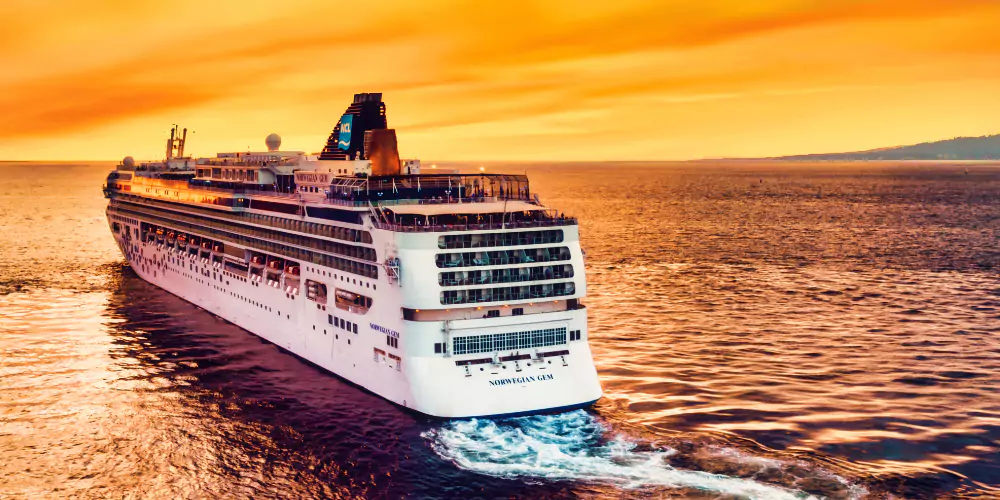 Cruise ship on the sea